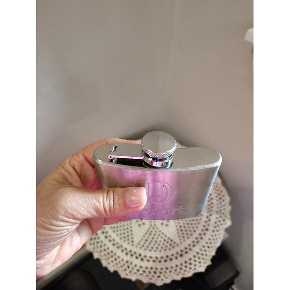 DEWAR'S STAINLESS STEEL 4OZ. SCOTCH WHISKEY Empty FLASK - Picture 7 of 10